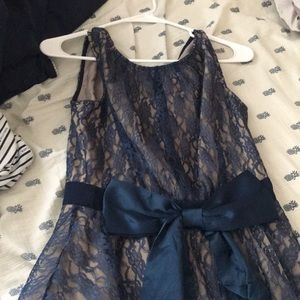 Lace blue dress